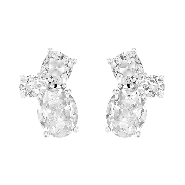 Cuscino Antico Diamante anello in Oro Bianco 14K – vista principale