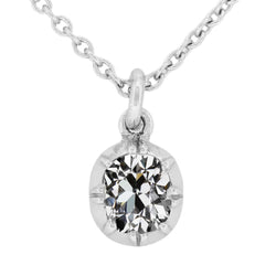 Diamante Fine Pendente a Goccia di lusso – 2 carati Oro Bianco