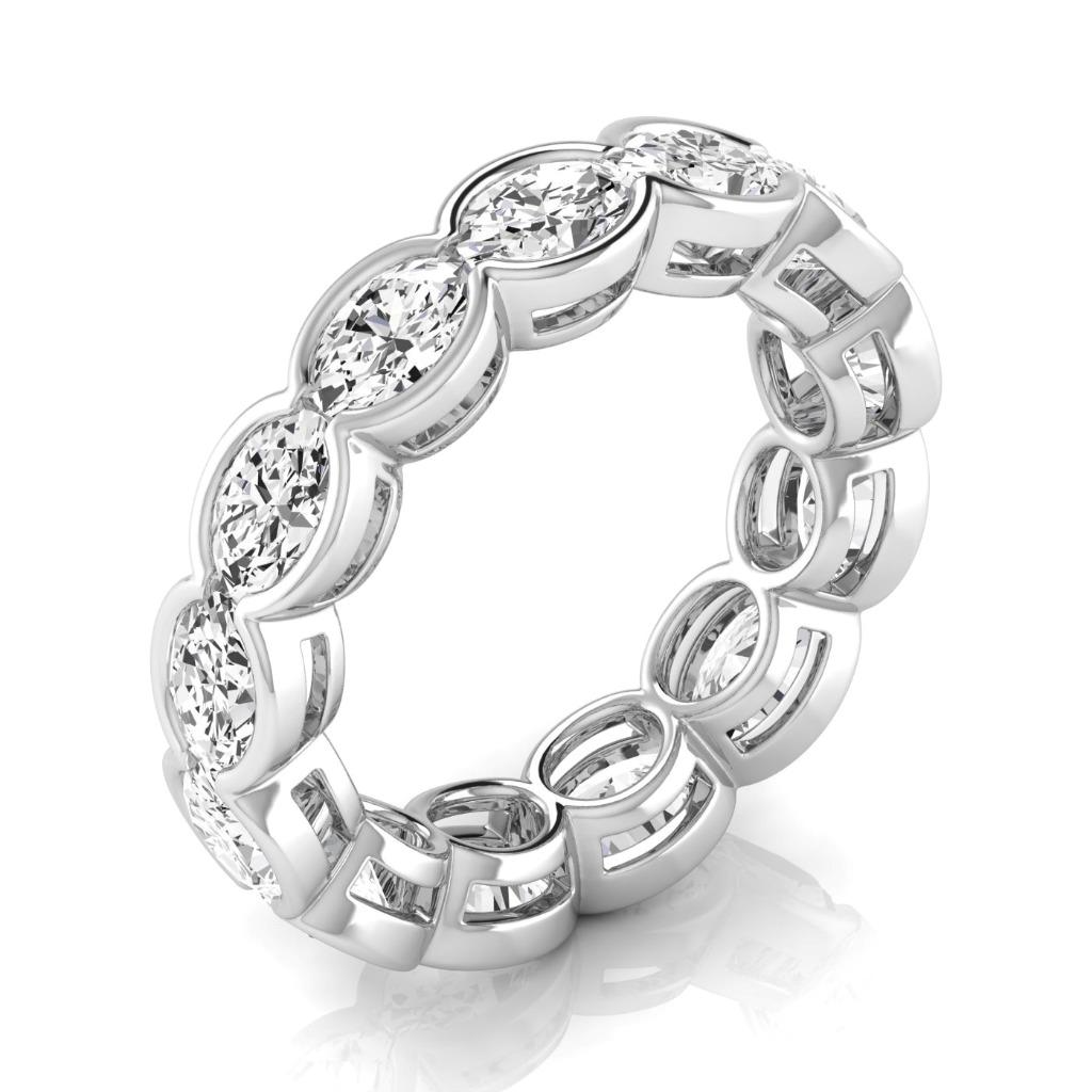 Diamante Fine Eternity Band 4,29-carati Oro Bianco 14K – vista principale