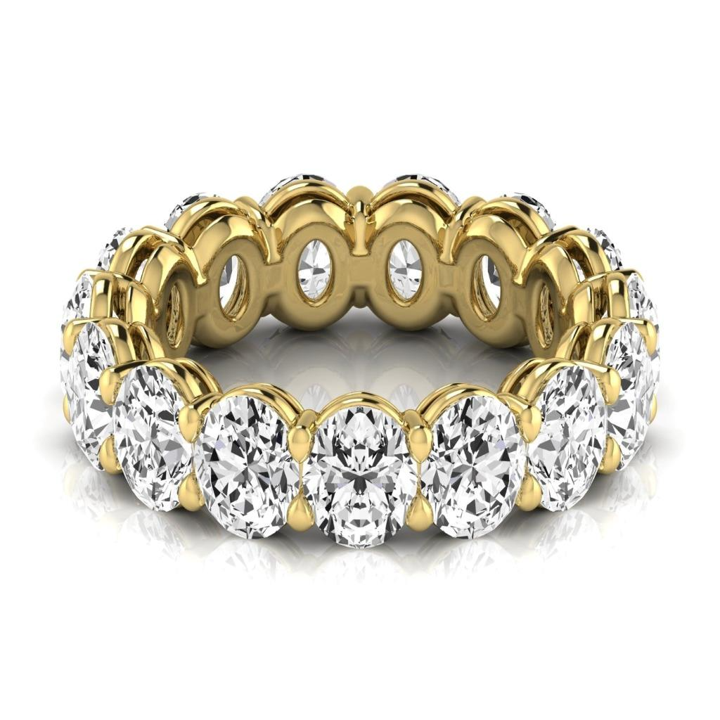 Diamante Eternity Band 7,5-carati Oro Giallo 14K – vista frontale