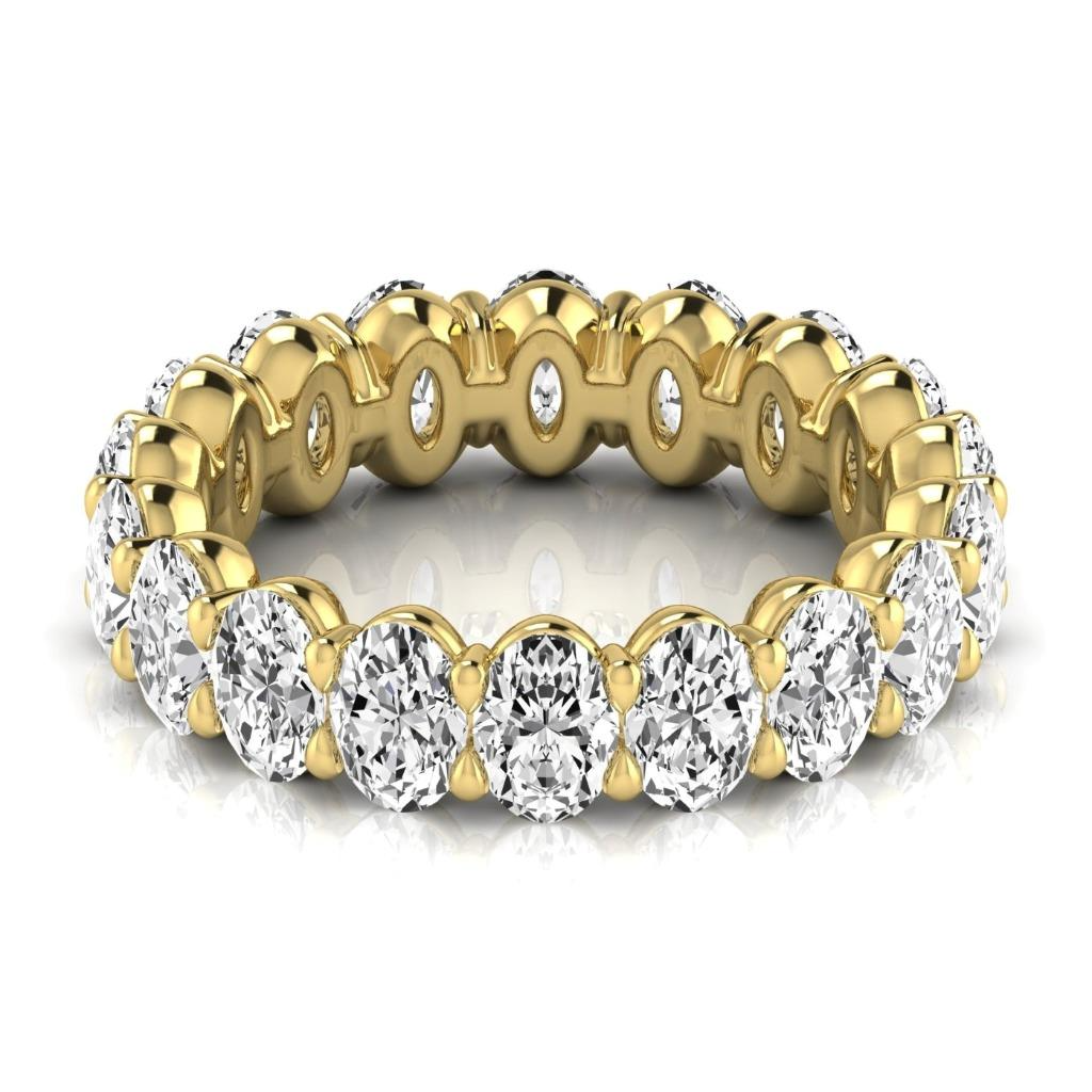 Eternity Band Oro 14 Carati Giallo con Diamante – vista frontale