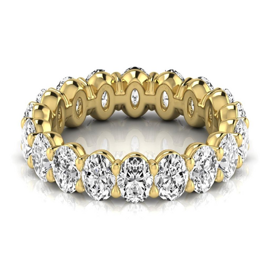 Eternity Band Oro 14 Carati Giallo con Diamante – vista frontale