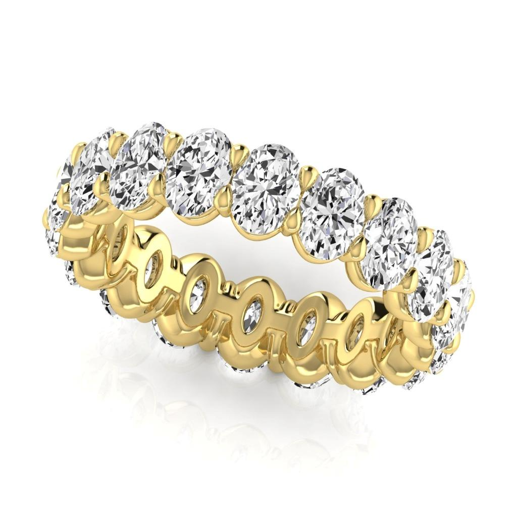 Diamante Eternity Band 3,8-carati Oro 14 Carati Giallo – vista laterale