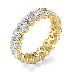 Taglio Ovale Diamante Eternity Band – 3,8 carati in Oro 14