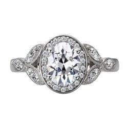 Brillante Anello Anniversario Anello Halo – 3,50 carati in Oro