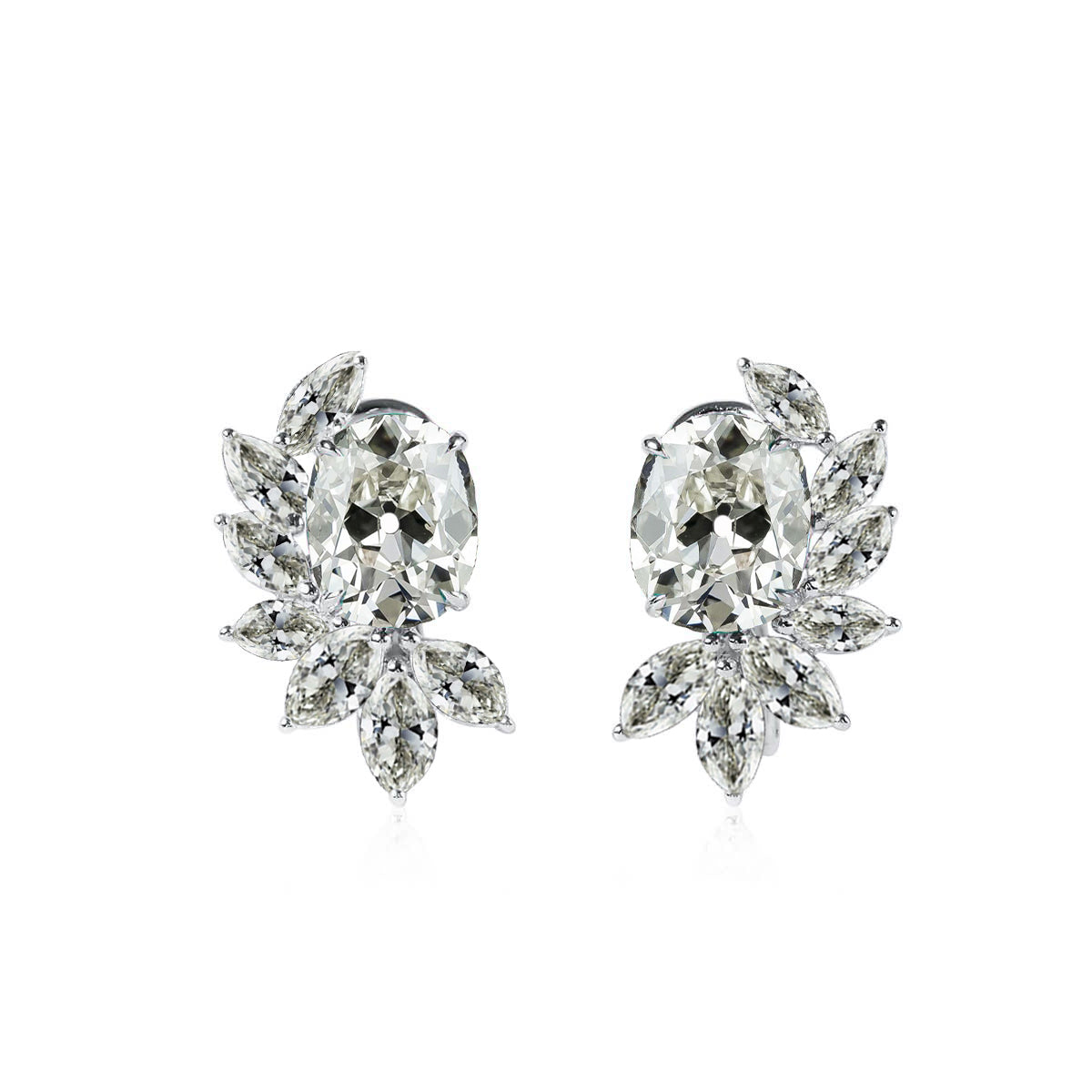 Diamante Orecchini a Lobo 1,50-carati Oro 14 Carati Bianco – vista principale
