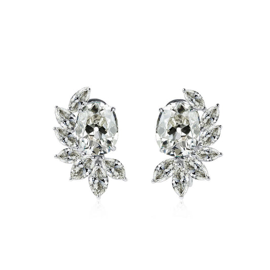 Diamante Orecchini a Lobo 1,50-carati Oro 14 Carati Bianco – vista principale