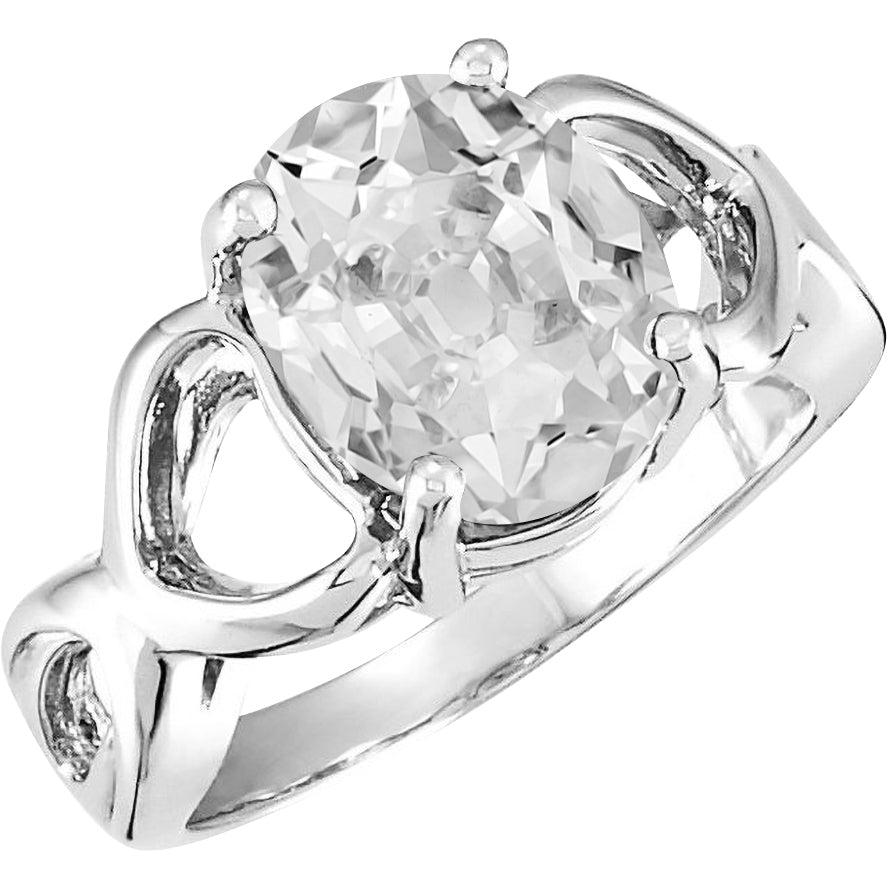 Diamante Taglio Old Mine Solitario di Fidanzamento in Oro Bianco 14K – vista principale