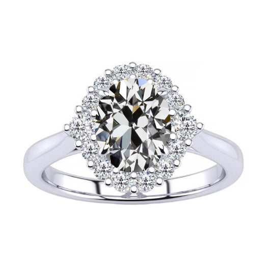 Brillante Anello con Pavé Halo – vista principale