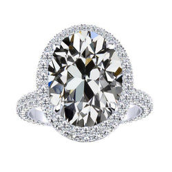 Raffinato Anello Halo con Brillante Anello Anniversario – 6,50