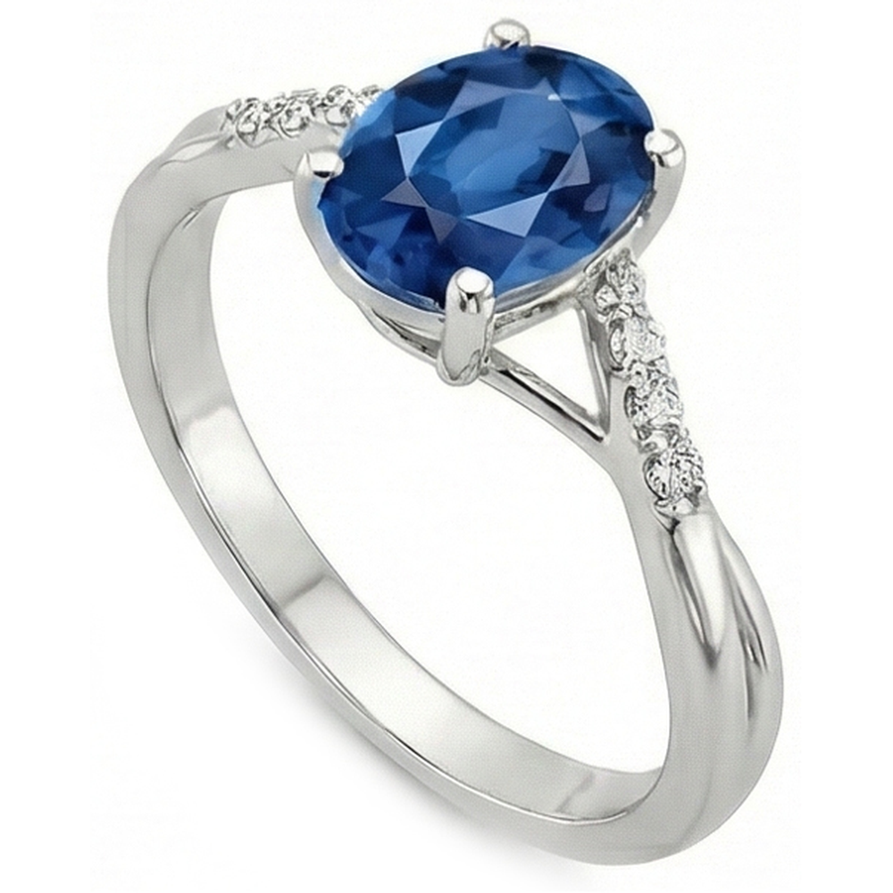 Ovale Ceylon Zaffiro Anello