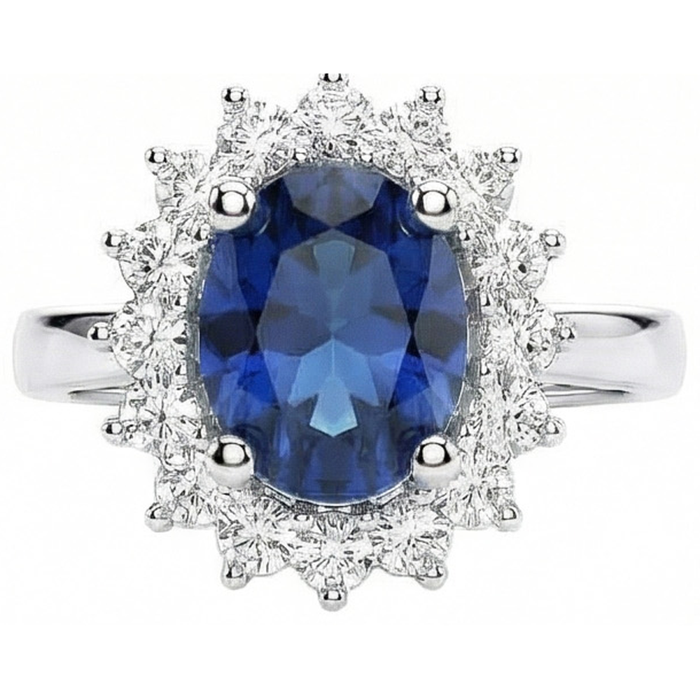 vero round diamante 2carati anello vista frontale