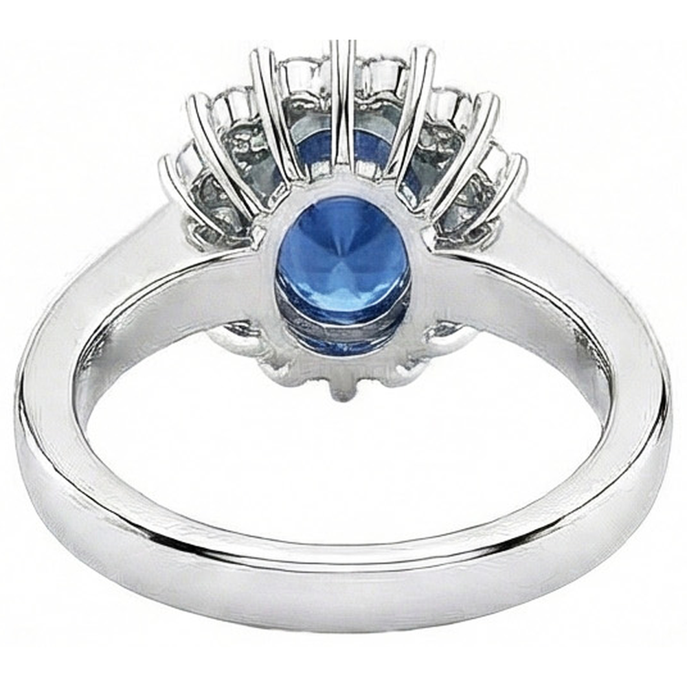 vero round diamante 2carati anello su bianco