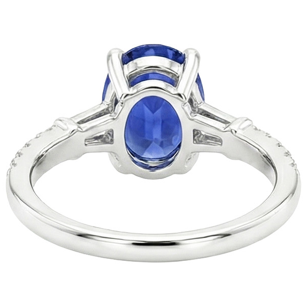 Ovale Zaffiro Anello