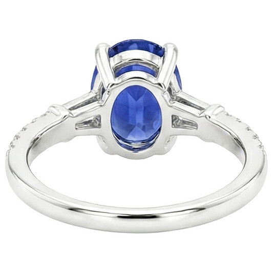 Ovale Zaffiro Anello