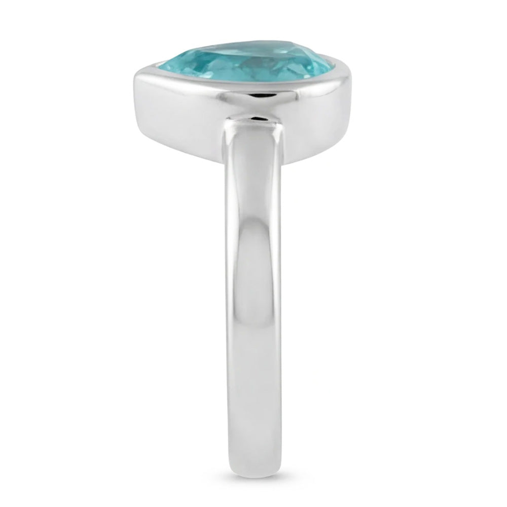 Paraiba Neon Anello Pietra Colorata fatto a mano 1,25 carati