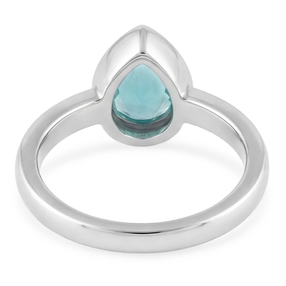 Paraiba Neon Anello Pietra Colorata fatto a mano 1,25 carati