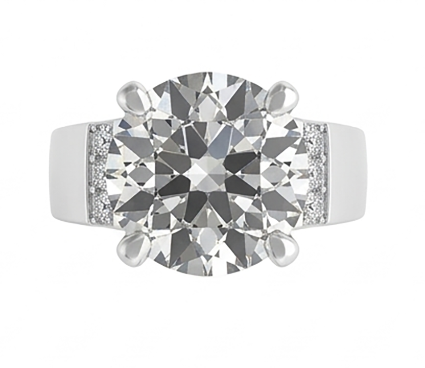 Pavé Diamante Anello da Uomo 2 carati – 10K White Gold