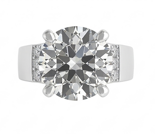 Pavé Diamante Anello da Uomo 2 carati – 10K White Gold