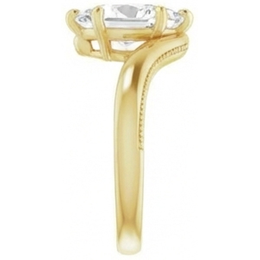 Premium Anello Monopietra 2 carati – vista profilo