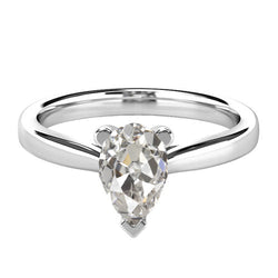 Anello Monopietra Oro 14 Carati Bianco con Diamante – 2 carati
