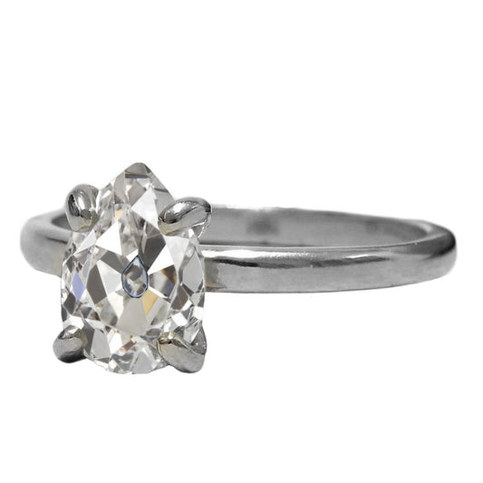 Diamante Fine Anello Monopietra 3 carati Oro 14 Carati Bianco – vista principale