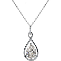 Brillante Collana Pendente – Oro Bianco 14K 1,50 carati