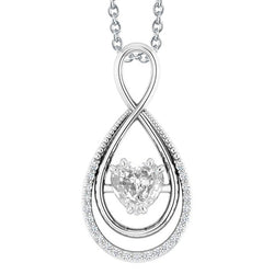 Diamante Fine Pendente 1,50 carati – Oro 14 Carati Bianco