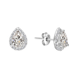 Diamante Fine Orecchini a Lobo di lusso – 3 carati Oro Bianco 14K