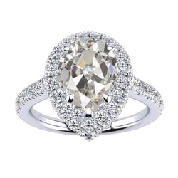 Diamante Anello Anniversario Anello Halo – 3,50 carati in Oro