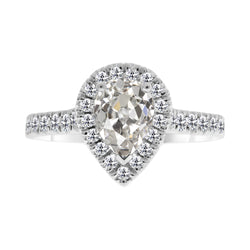 Diamante Taglio Old Mine Anello di Fidanzamento Halo – 2 carati