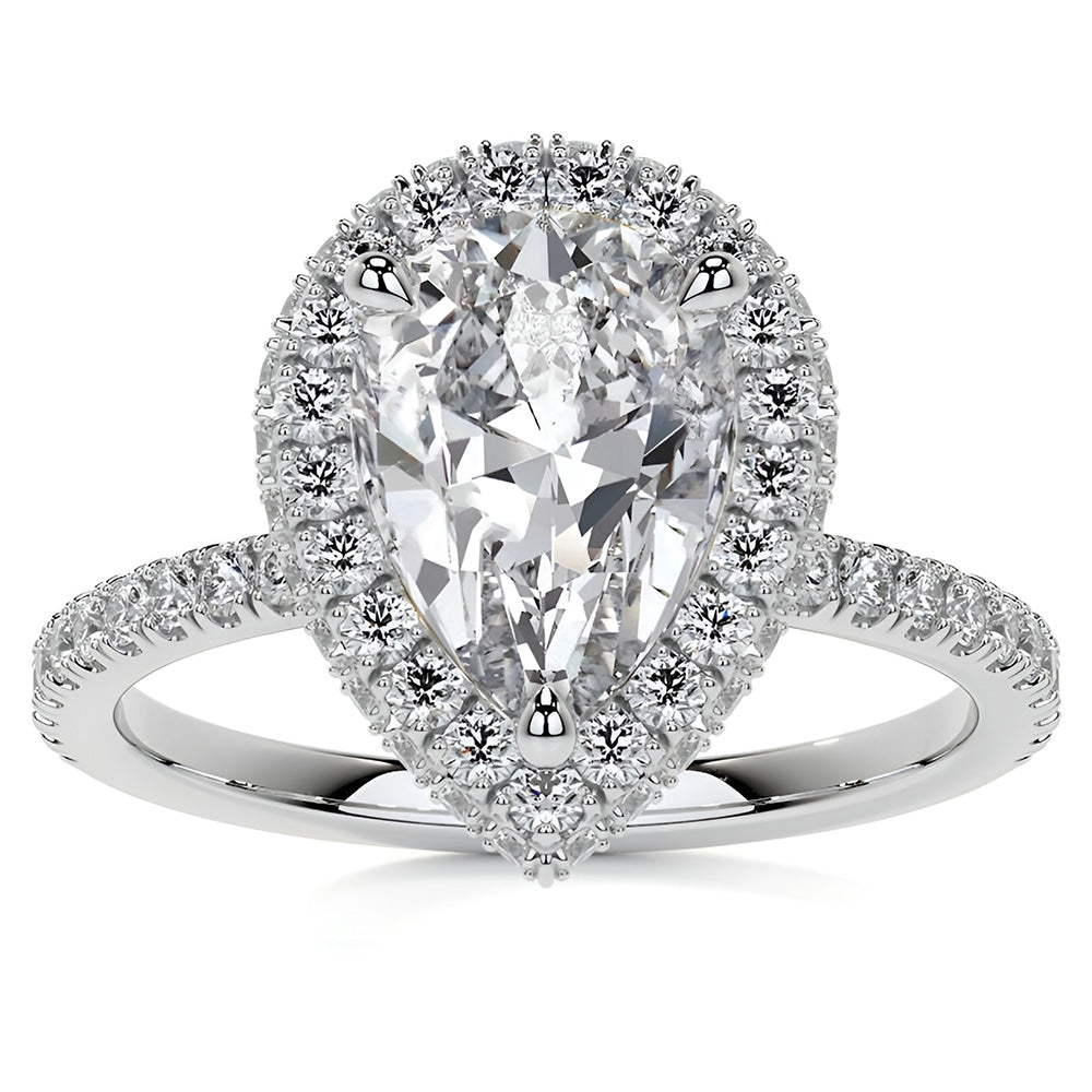 Diamante Anello Halo – vista frontale