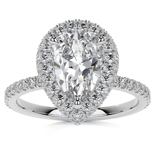 Diamante Anello Halo – vista frontale