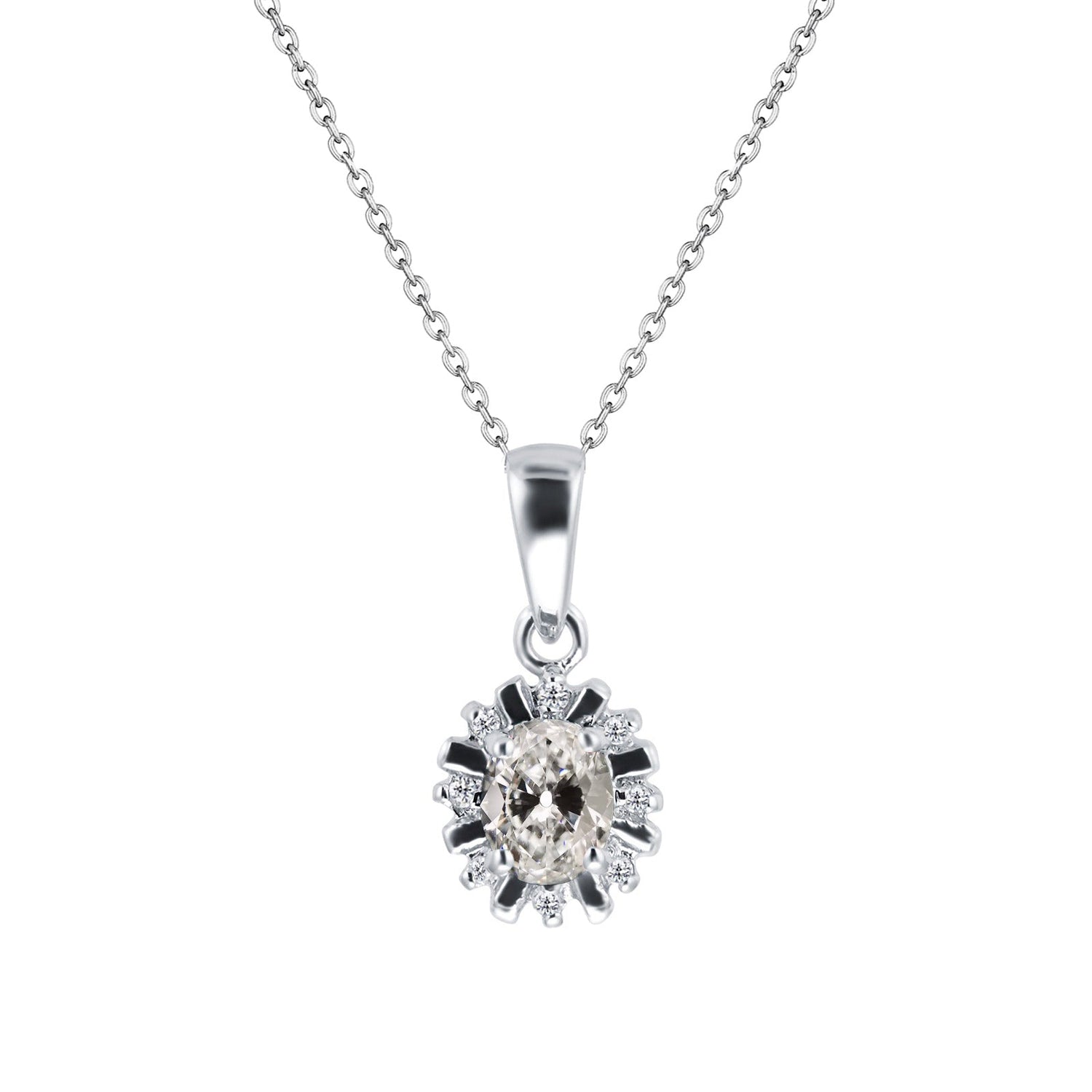 Taglio Old Mine Diamante Fine anello in Oro 14 Carati Bicolore – vista principale