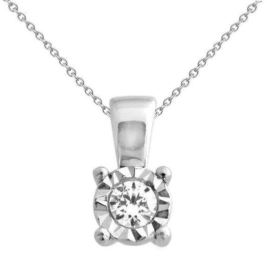 Pendente Per Collana Con Vero Diamanti Rotondi Da 1 Ct Montatura A Taglio Diamantato In Oro Massiccio
