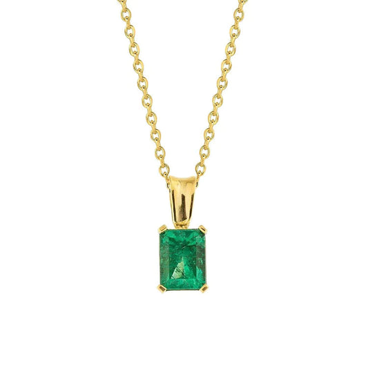 Pendente in pietra preziosa con Verde smeraldo a taglio radiante da 8 carati