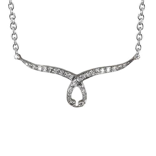 Pendente per collana da donna in oro bianco 14 carati con diamanti a taglio brillante da 1.75 ct Nuovo - harrychadent.it