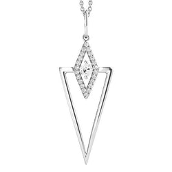 Pendente A Triangolo In Oro Con Genuino Diamante Rotondo, Set Di Punte Da Vecchio Minatore, 1,50 Carati