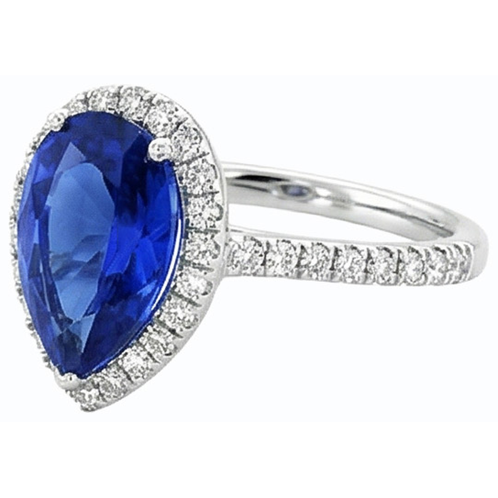 vero round diamante 3carati anello vista di profilo