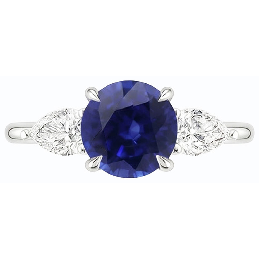 vero round diamante 3carati anello angolo laterale