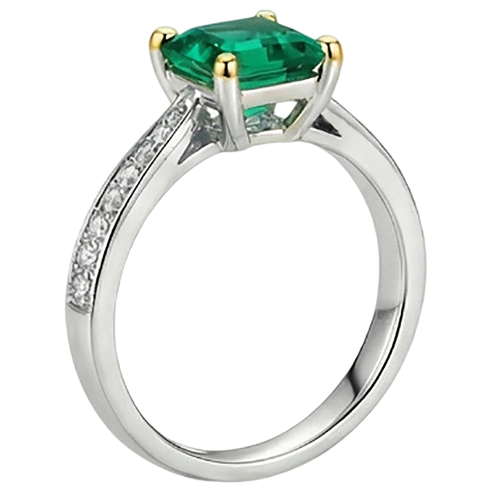 Su misura Anello con Pietra Preziosa 3 carati – vista profilo