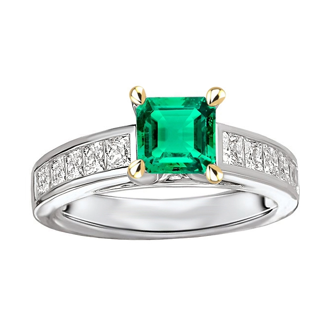 Scintillante Anello con Pietra Preziosa 4 carati – vista principale