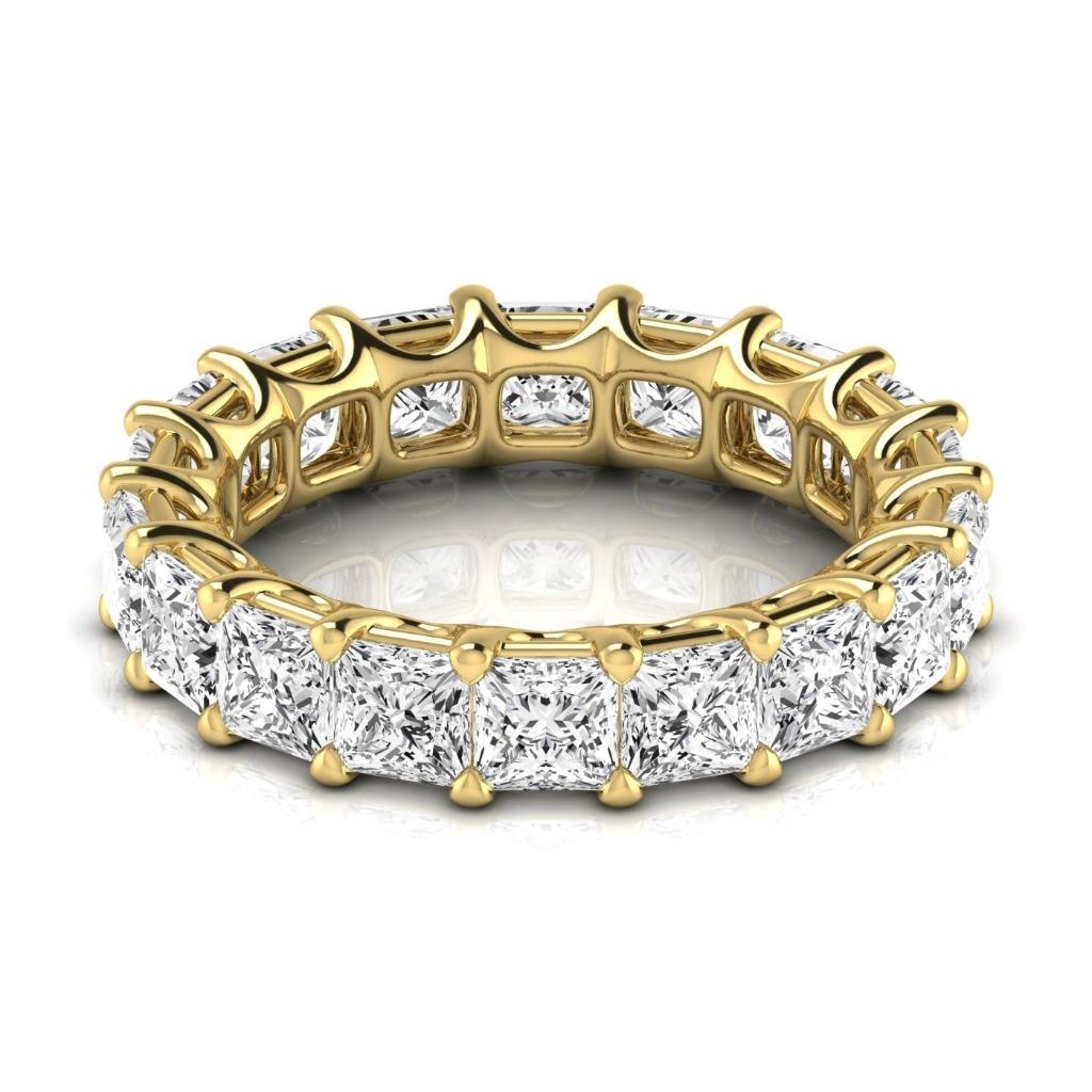 Eternity Band Oro Giallo 14K con Diamante Fine – vista frontale