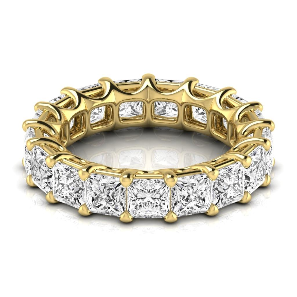 Diamante Fine Eternity Band 8,5 carati Oro Giallo 14K – vista frontale
