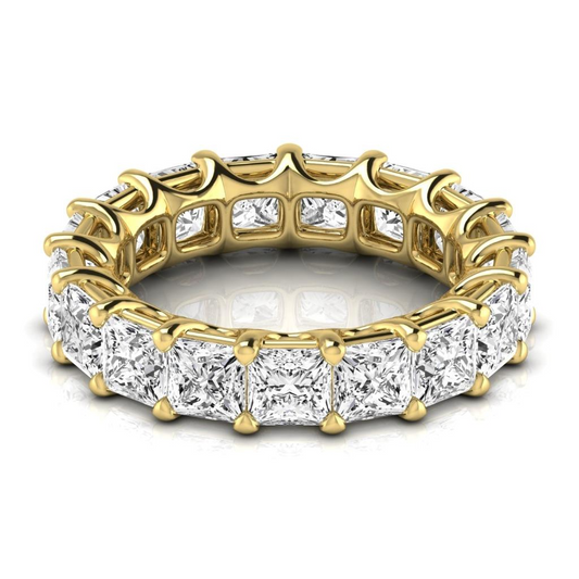 Diamante Fine Eternity Band 8,5 carati Oro Giallo 14K – vista frontale