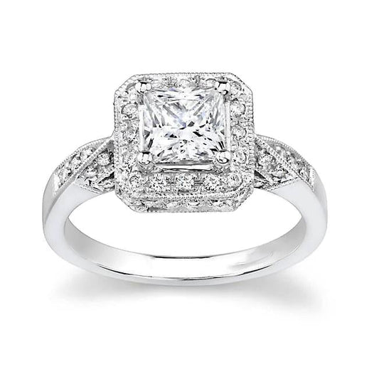 Principessa 2,50 Carati E Genuino Diamante Rotondo Con Anello In Oro Bianco 14K