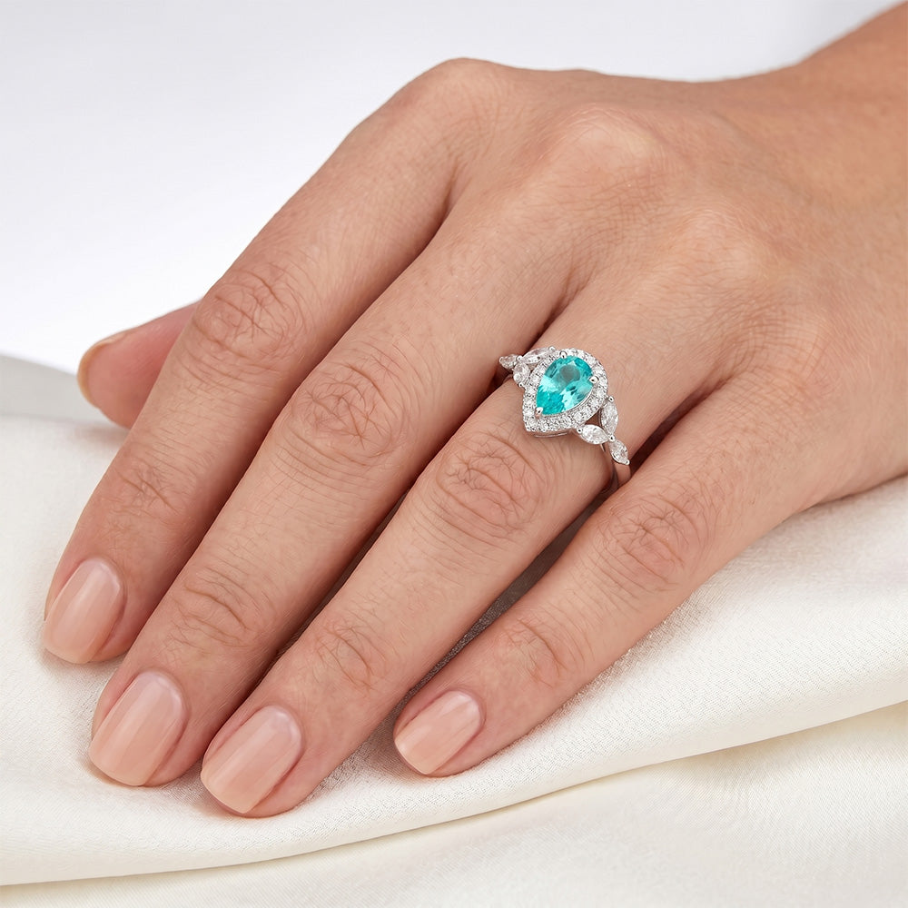 Purezza VVS Anello con Pietra Preziosa – Tormalina Paraiba 2,25