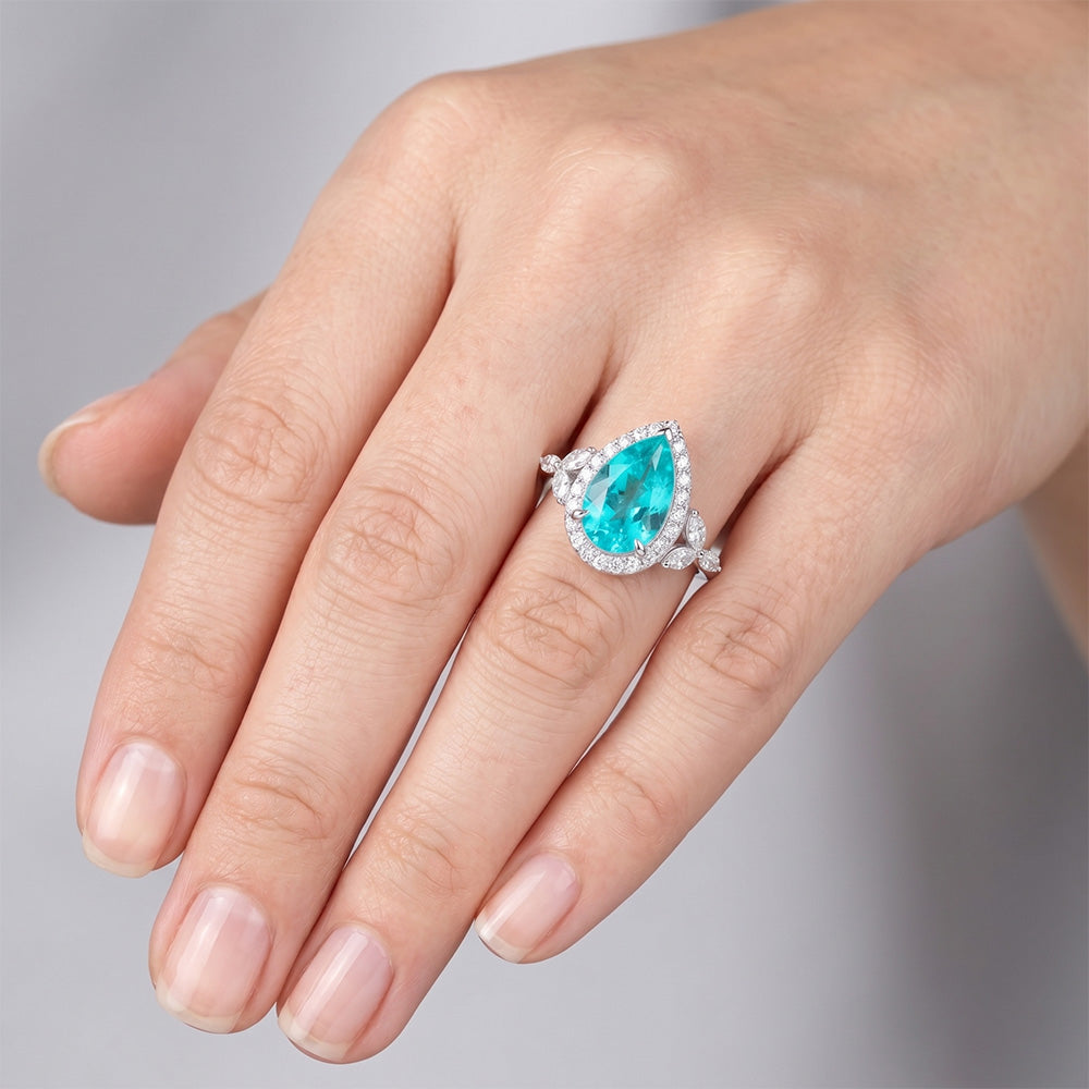 Purezza VVS Anello con Pietra Preziosa – Tormalina Paraiba 2,25