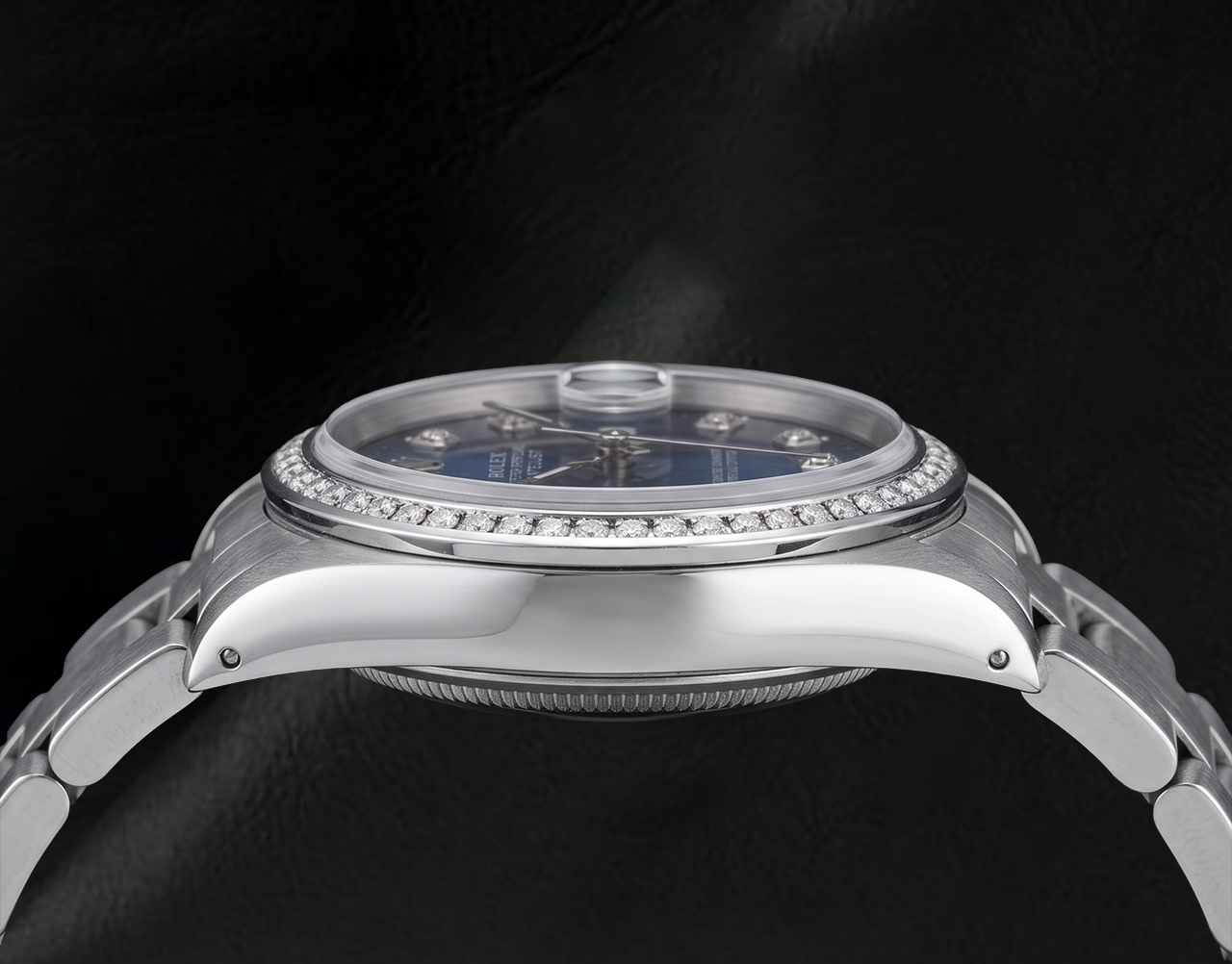 Quadrante con diamanti blu scintillanti, lunetta Datejust Rolex Orologio da uomo in acciaio inossidabile IMPOSTAZIONE RAPIDA
