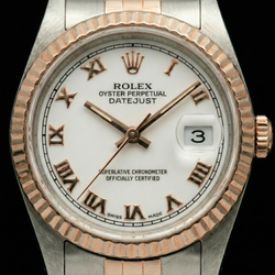 Quadrante romano bianco Rolex Datejust orologio da donna ostrica perpetua